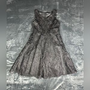 Girls Black Lace Dress